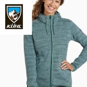 KUHL Women’s Ascendyr Fleece Zipper Hoodie Jacket Size Medium, Sage Green